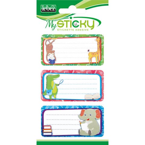 Etichette adesive scuola Lebez MySticky soggetto fantasy - fantasie assortite - A4090